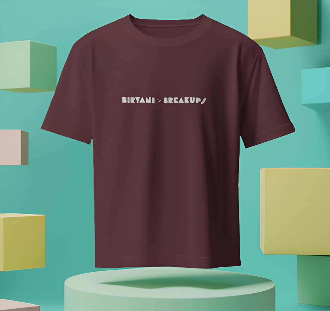 Biriyani > Breakup - Men's Oversized T-Shirt