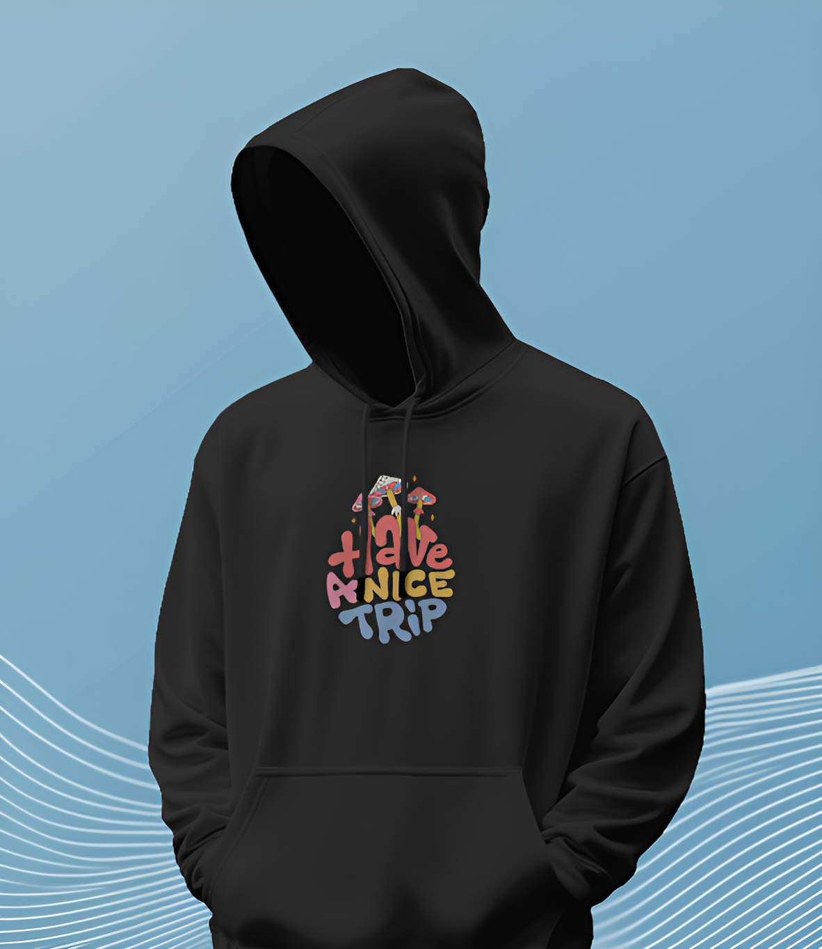 Have A Nice Trip Men's Hoodie – Trippy Mushroom Print