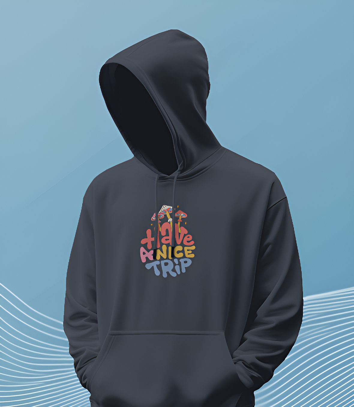 Have A Nice Trip Men's Hoodie – Trippy Mushroom Print