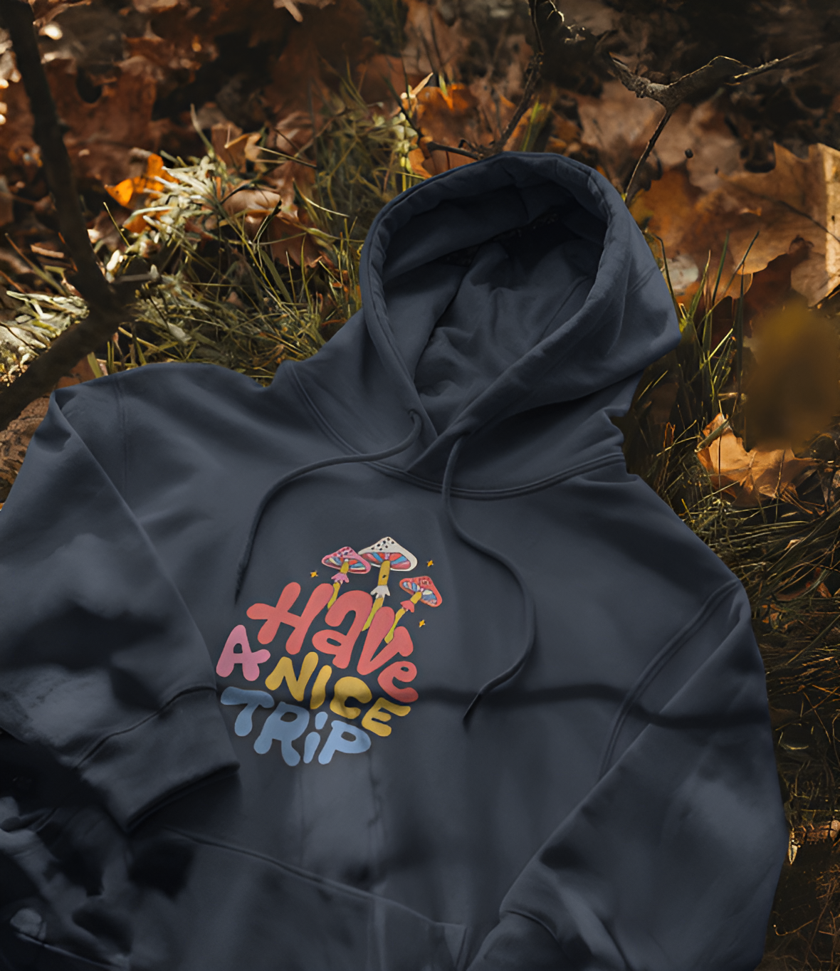 Have A Nice Trip Men's Hoodie – Trippy Mushroom Print