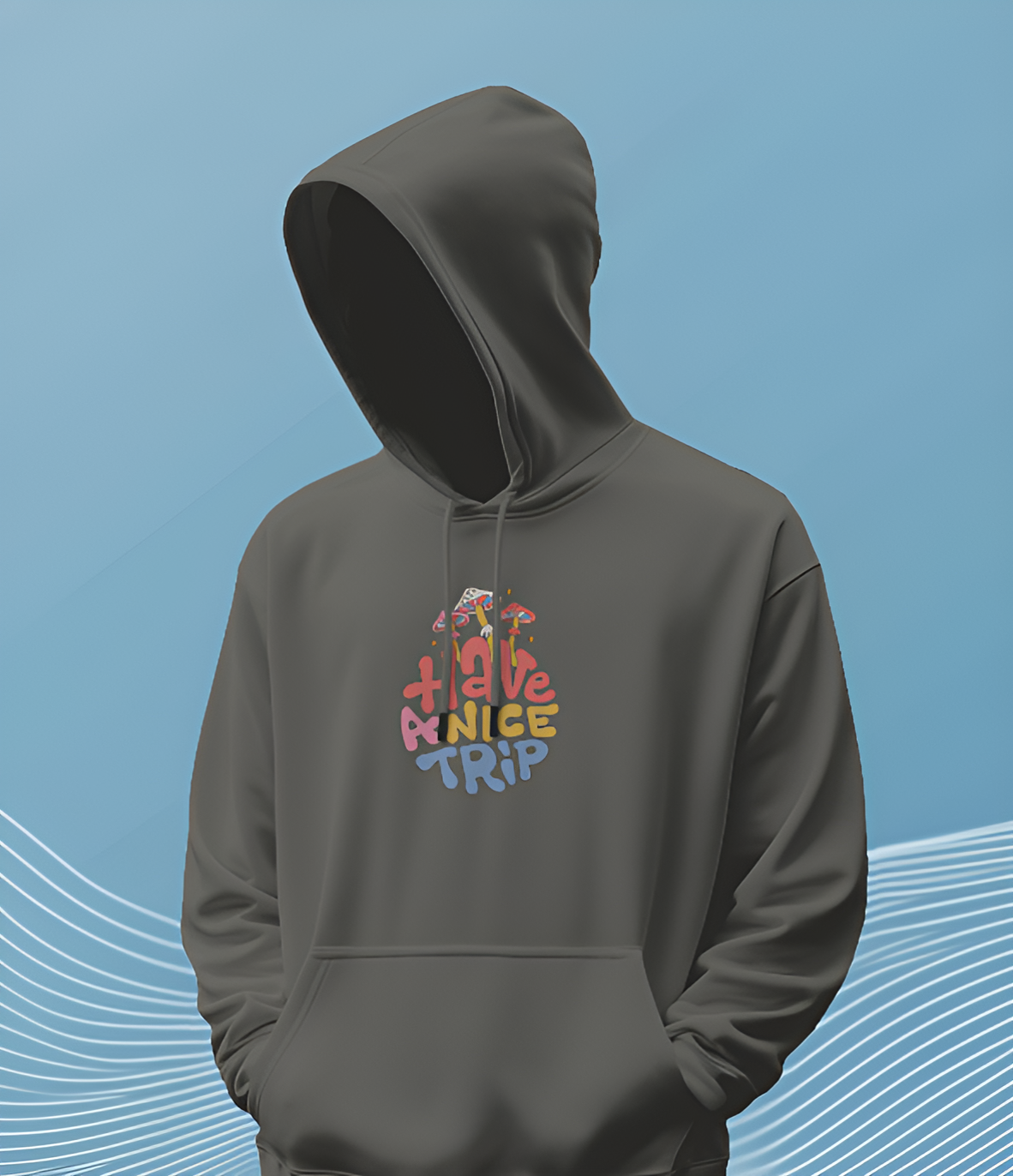 Have A Nice Trip Men's Hoodie – Trippy Mushroom Print