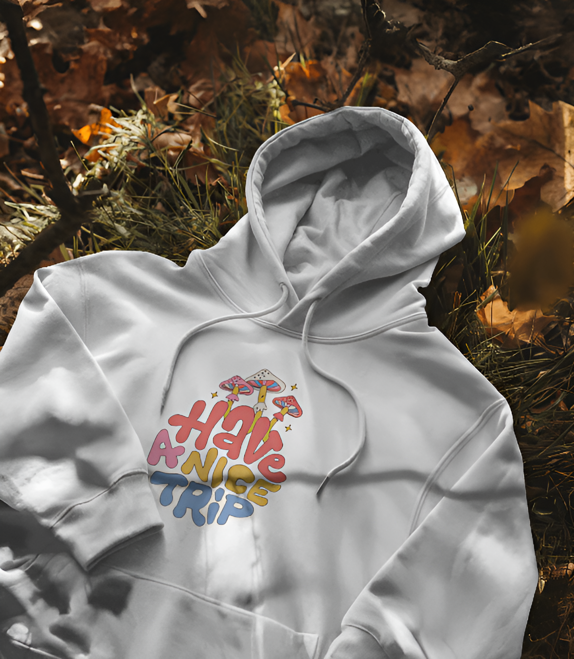Have A Nice Trip Men's Hoodie – Trippy Mushroom Print