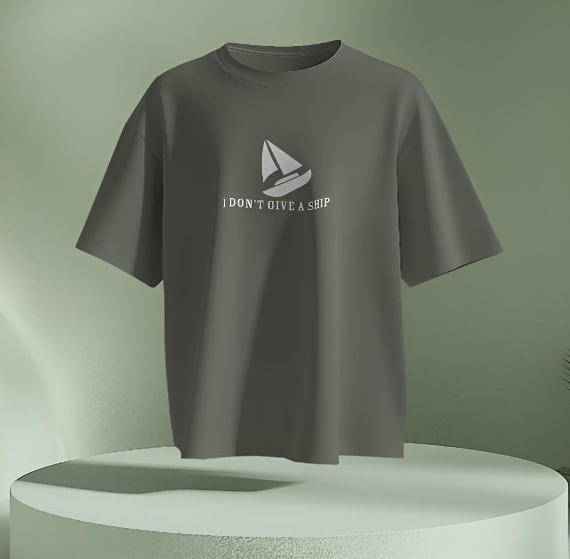 I Don’t Give a Ship – Men & Women Oversized T-Shirt